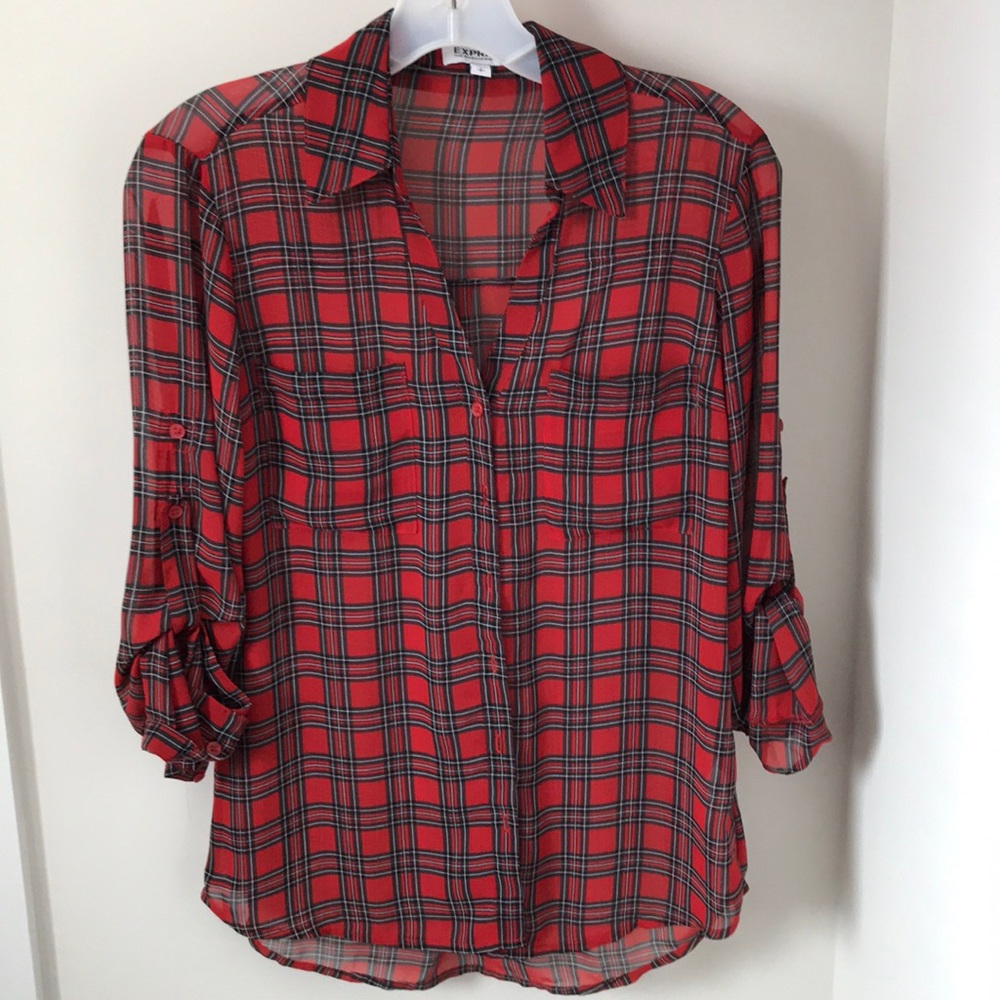 NWOT Plaid Portofino Dress Shirt